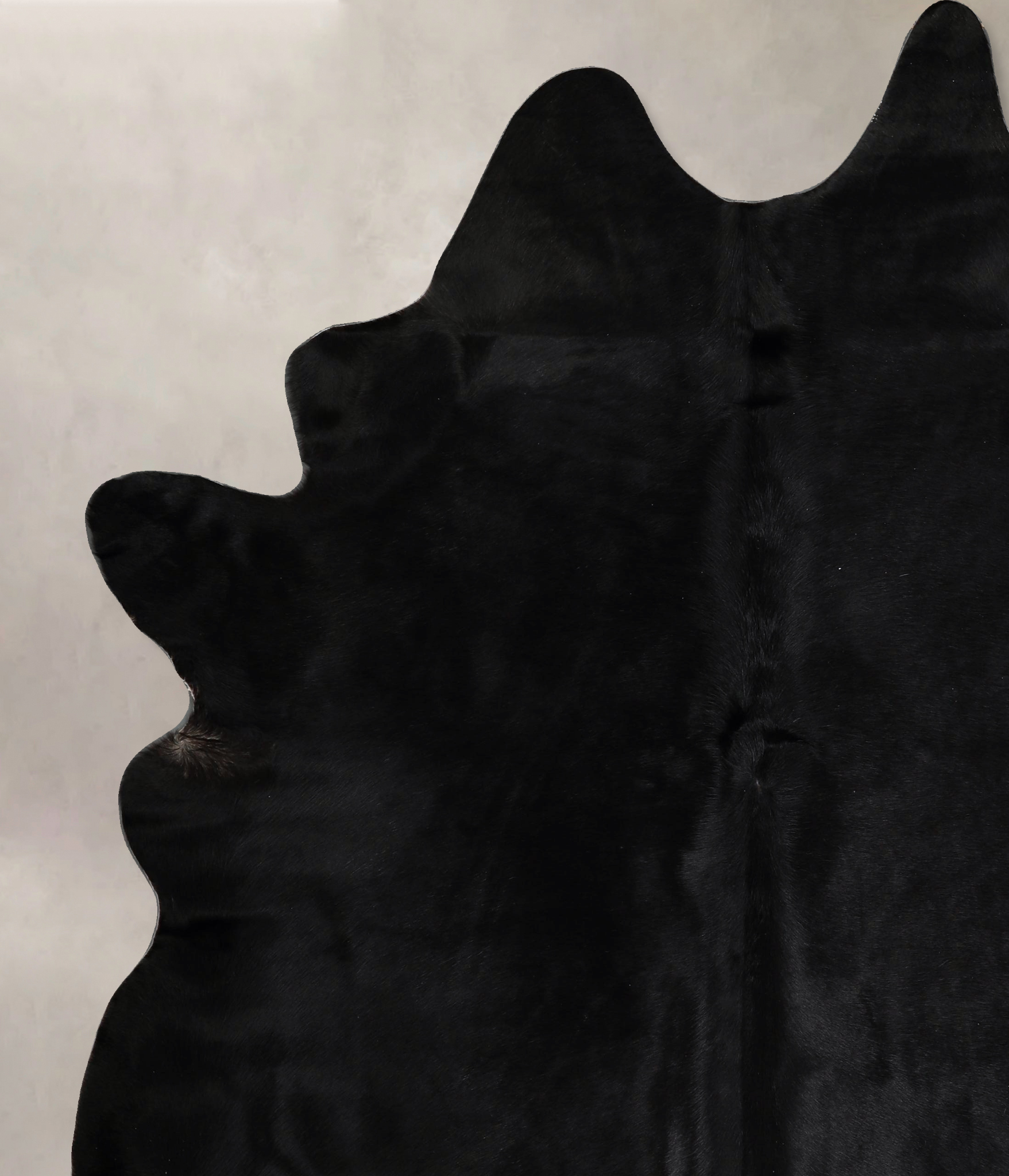 Solid Black Cowhide Rug #A45369