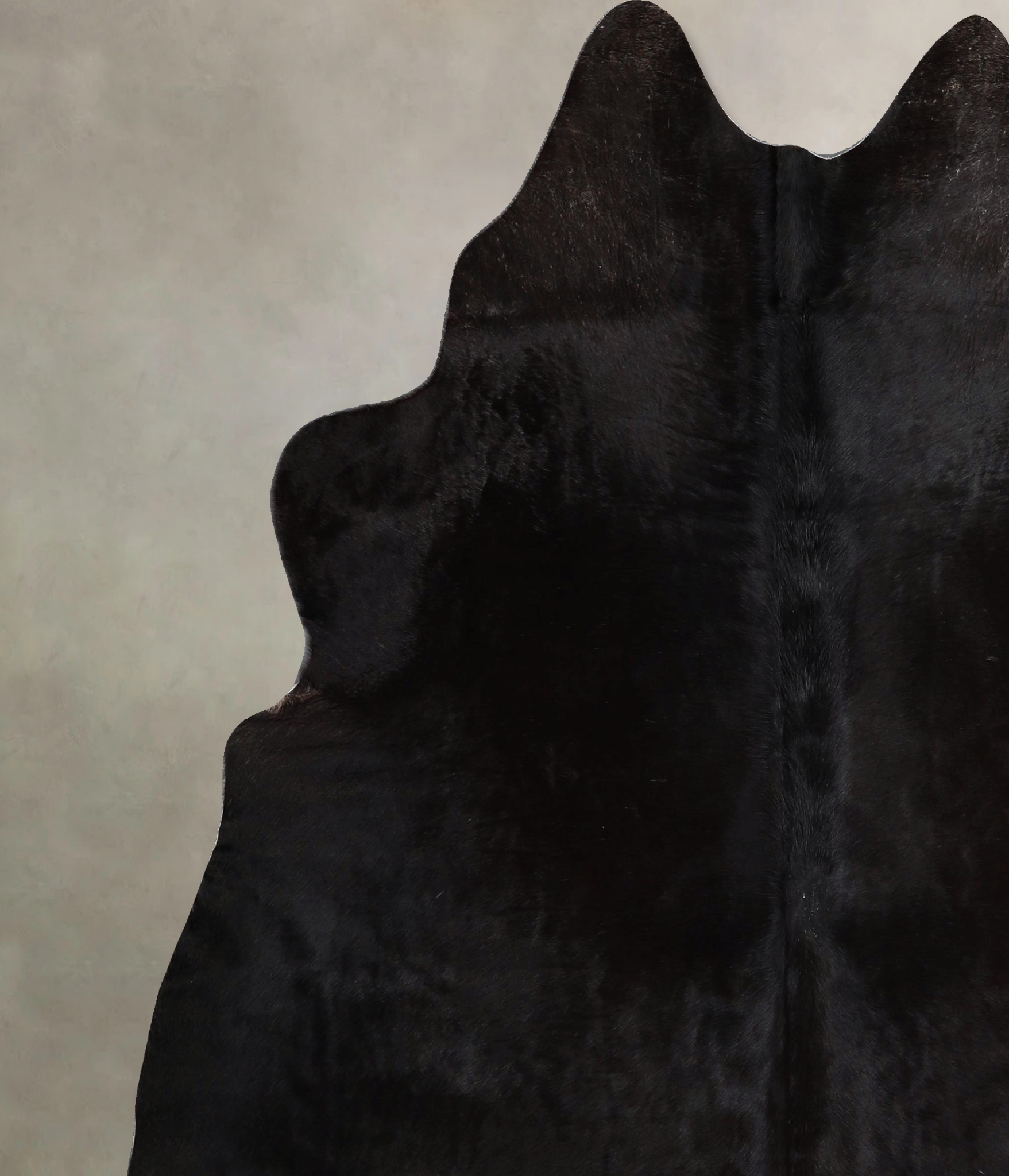 Solid Black Cowhide Rug #A45372