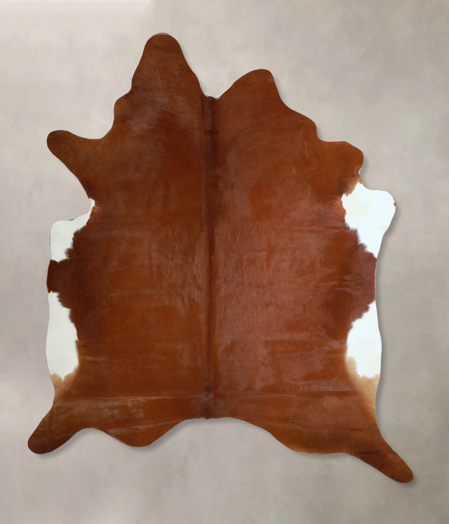 Solid Brown X-Large Brazilian Cowhide Rug 7'6"H x 6'1"W #A45374 by Hudson Hides