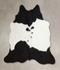 Black and White Large Brazilian Cowhide Rug 5'5