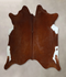 Brown and White Regular Large Brazilian Cowhide Rug 5'10