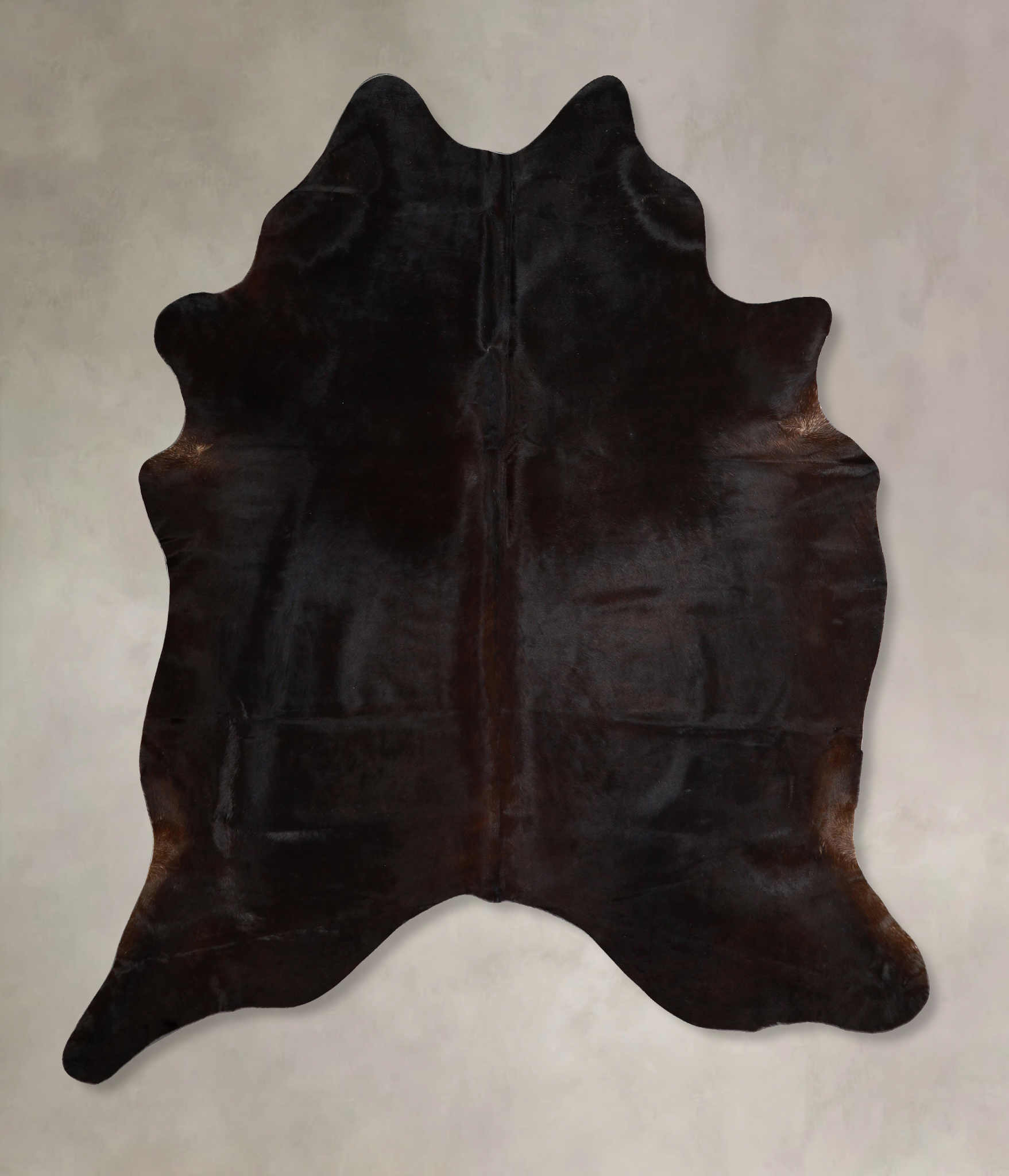 Solid Black Cowhide Rug #A45393