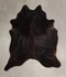 Solid Black X-Large Brazilian Cowhide Rug 7'2