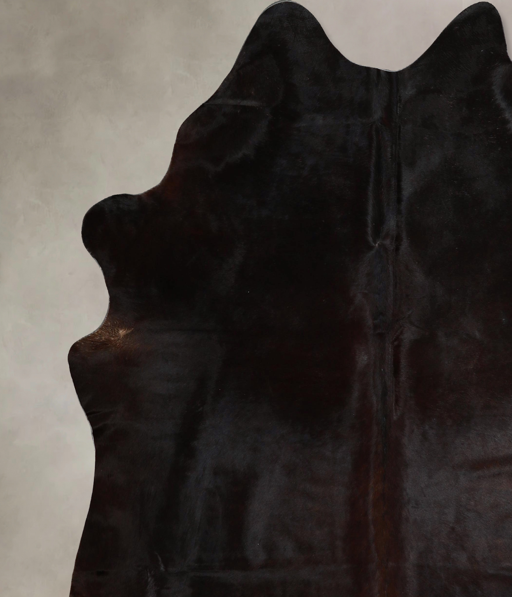 Solid Black Cowhide Rug #A45393