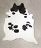 Black and White X-Large Brazilian Cowhide Rug 7'11