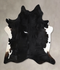 Black and White X-Large Brazilian Cowhide Rug 6'10