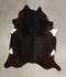 Solid Black X-Large Brazilian Cowhide Rug 7'0