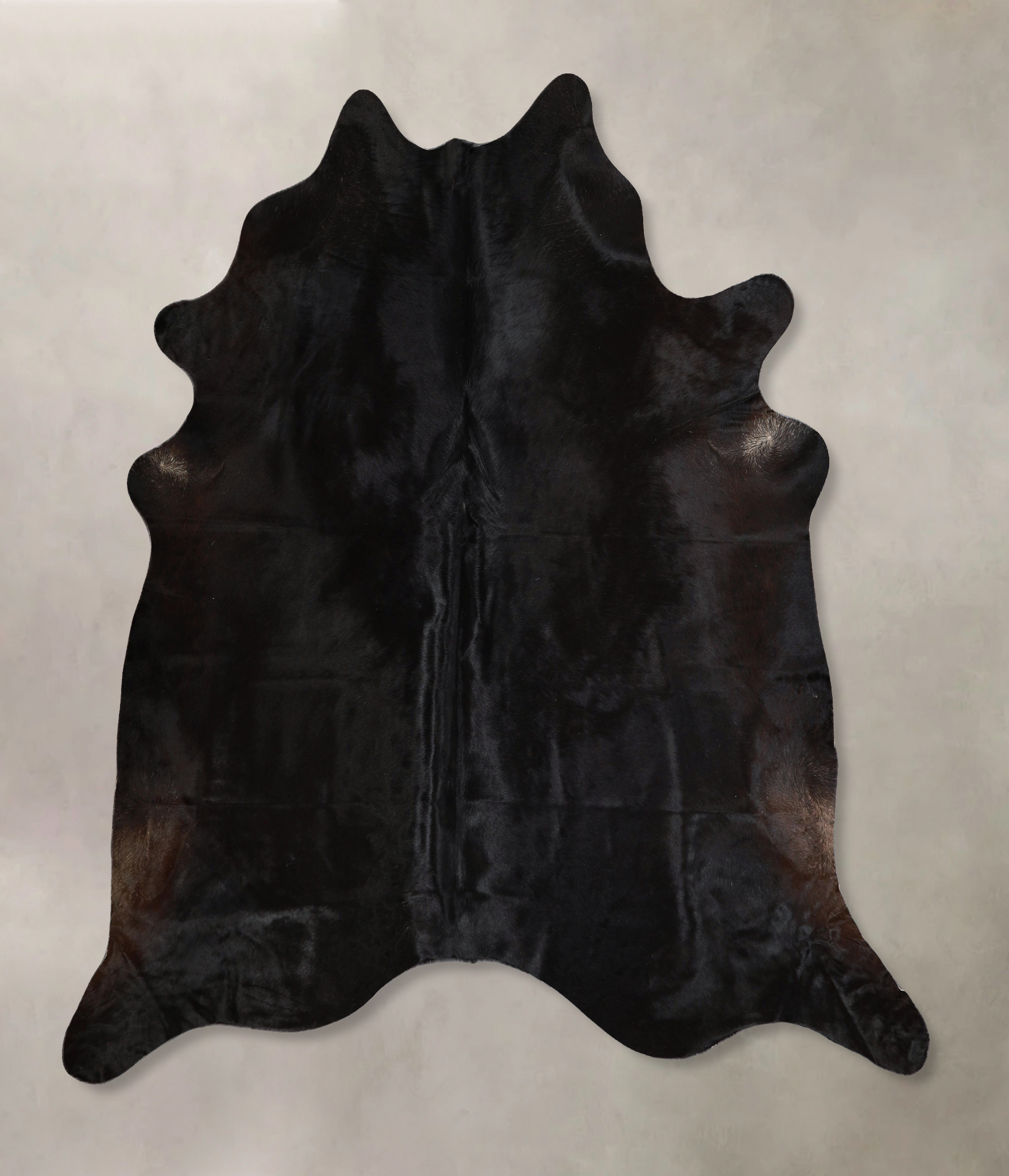 Solid Black Cowhide Rug #A45398