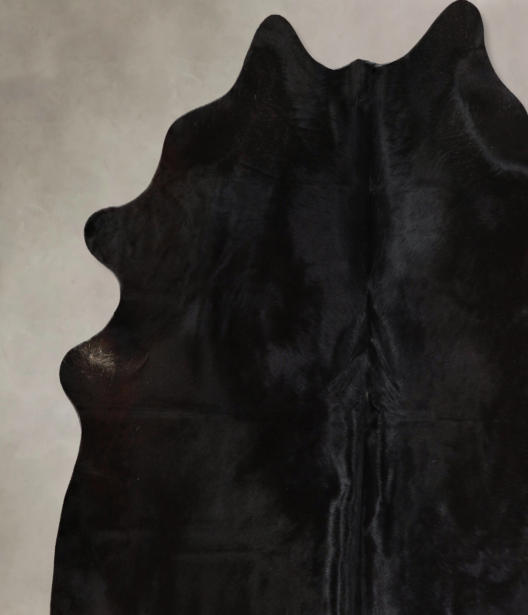 Solid Black Cowhide Rug #A45398