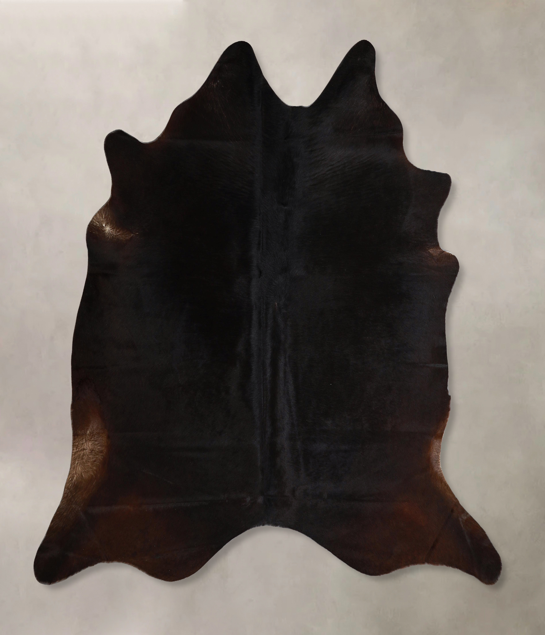 Solid Black Cowhide Rug #A45399