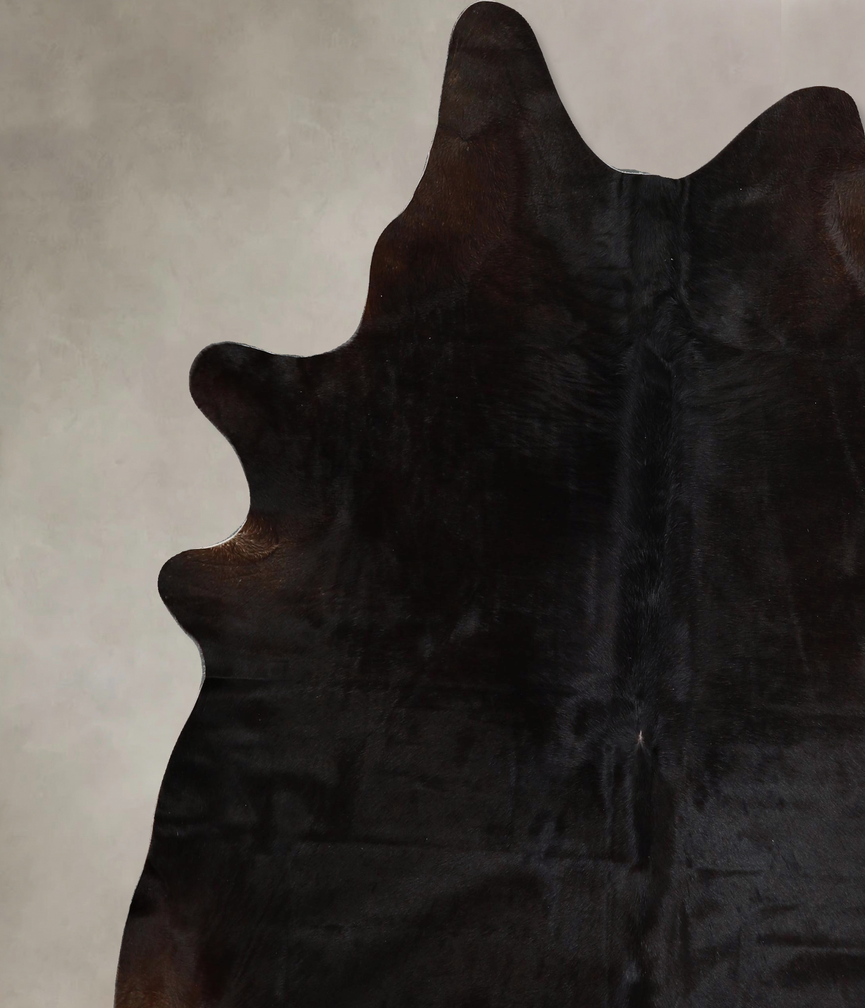 Solid Black Cowhide Rug #A45401