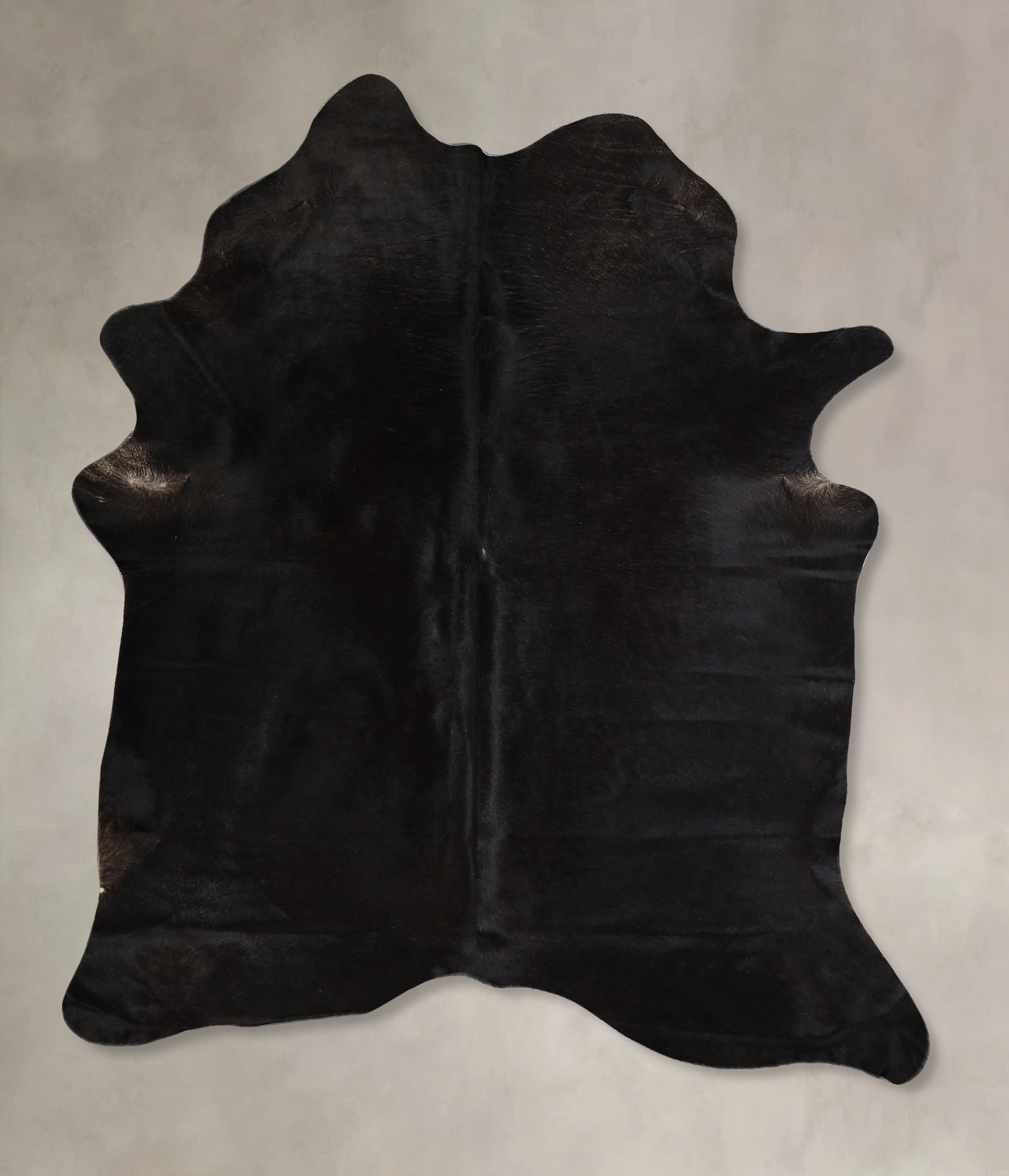 Solid Black Cowhide Rug #A45402