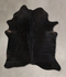 Solid Black X-Large Brazilian Cowhide Rug 7'3