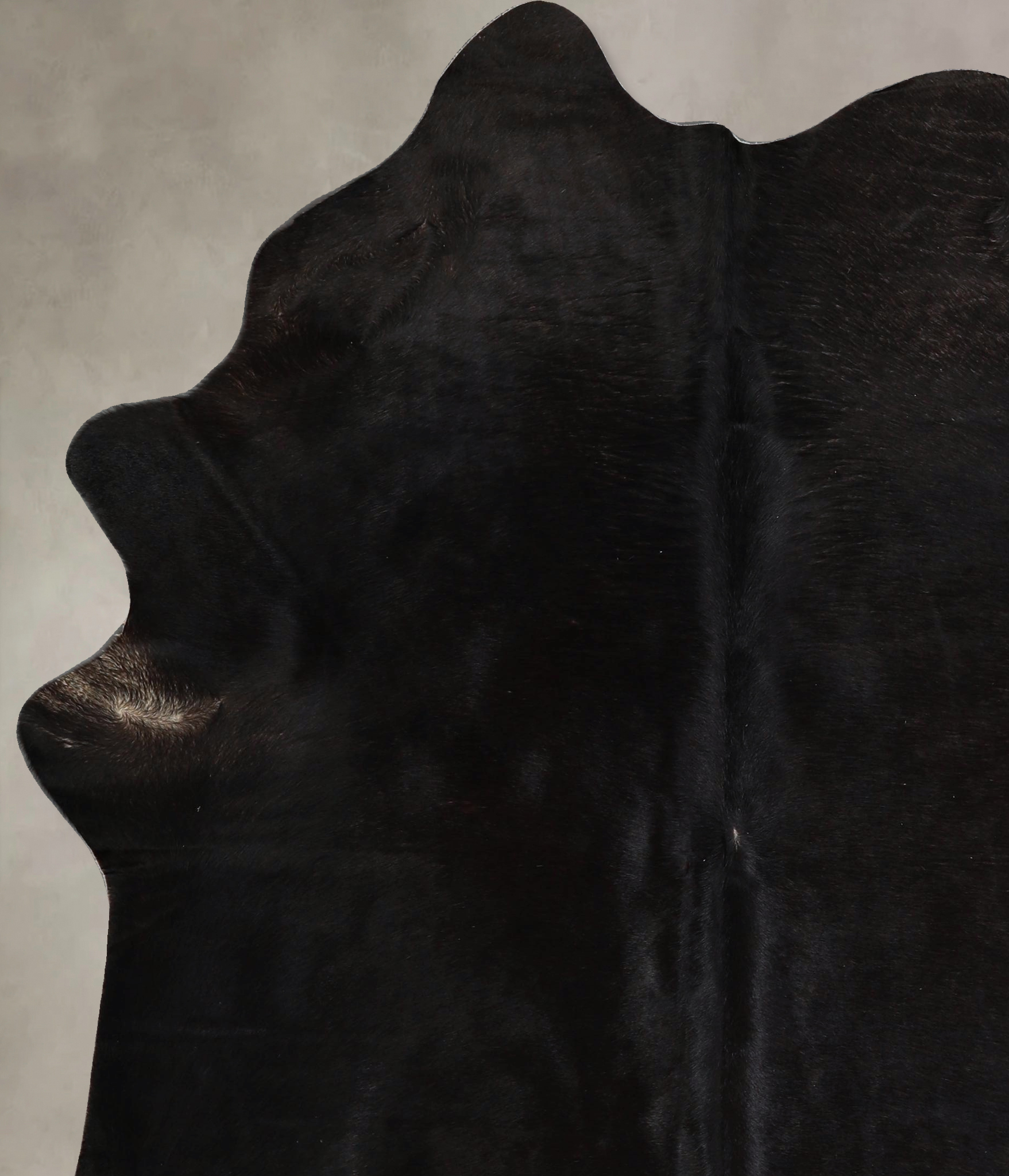 Solid Black Cowhide Rug #A45402