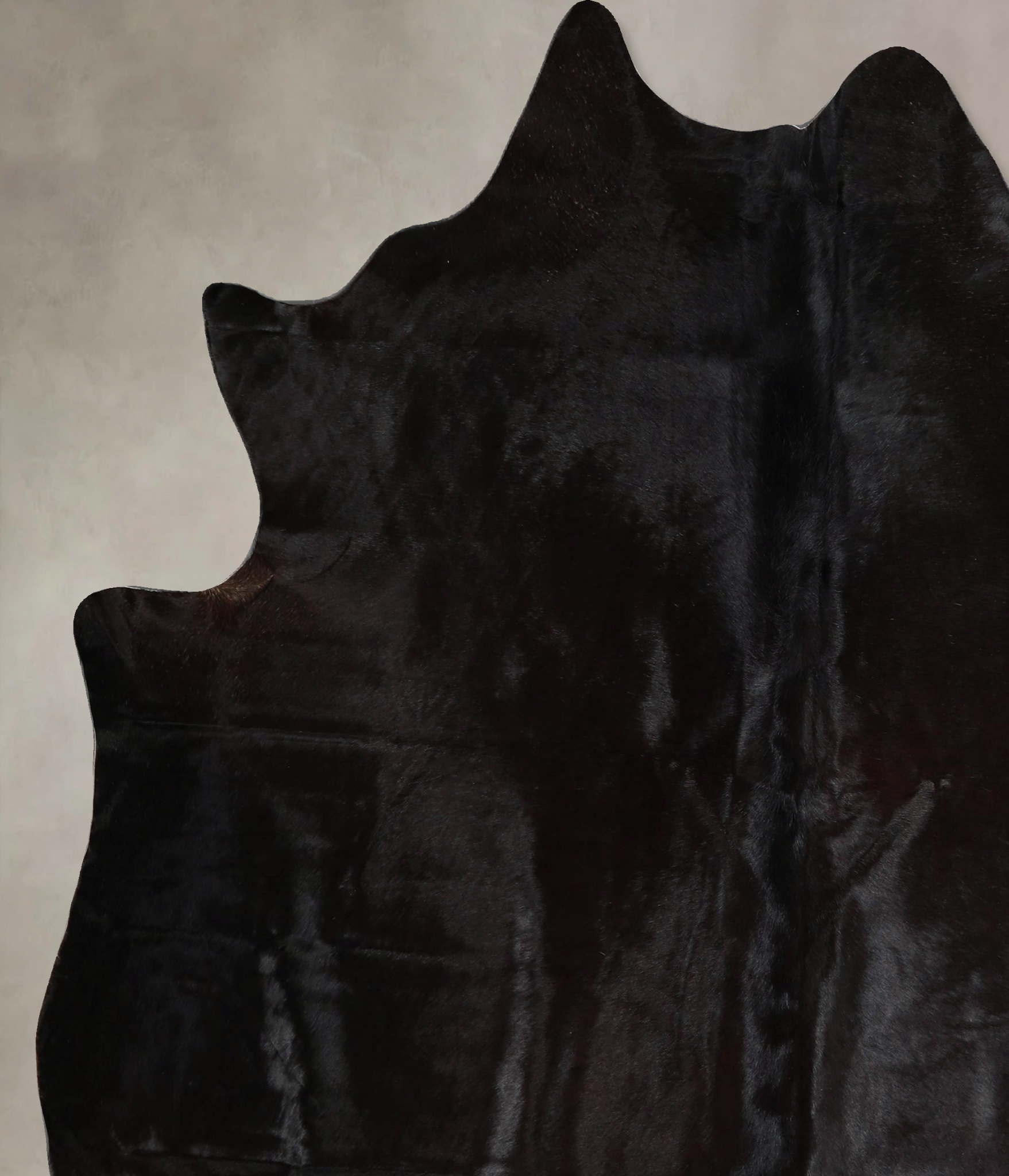 Solid Black Cowhide Rug #A45405