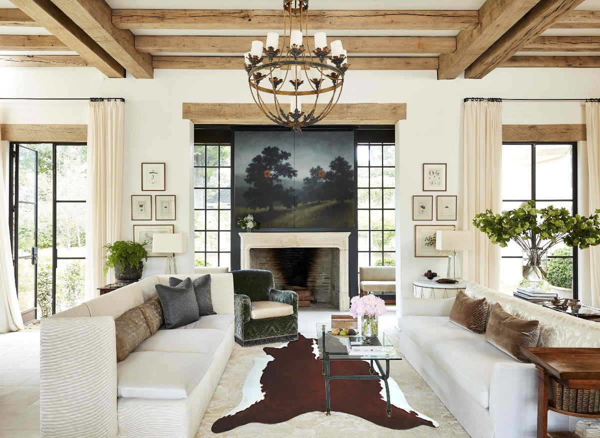 Hereford XX-Large Brazilian Cowhide Rug 7'5"H x 7'2"W #A45409 by Hudson Hides