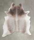Grey with Beige X-Large Brazilian Cowhide Rug 6'11"H x 6'5"W #A4542 by Hudson Hides