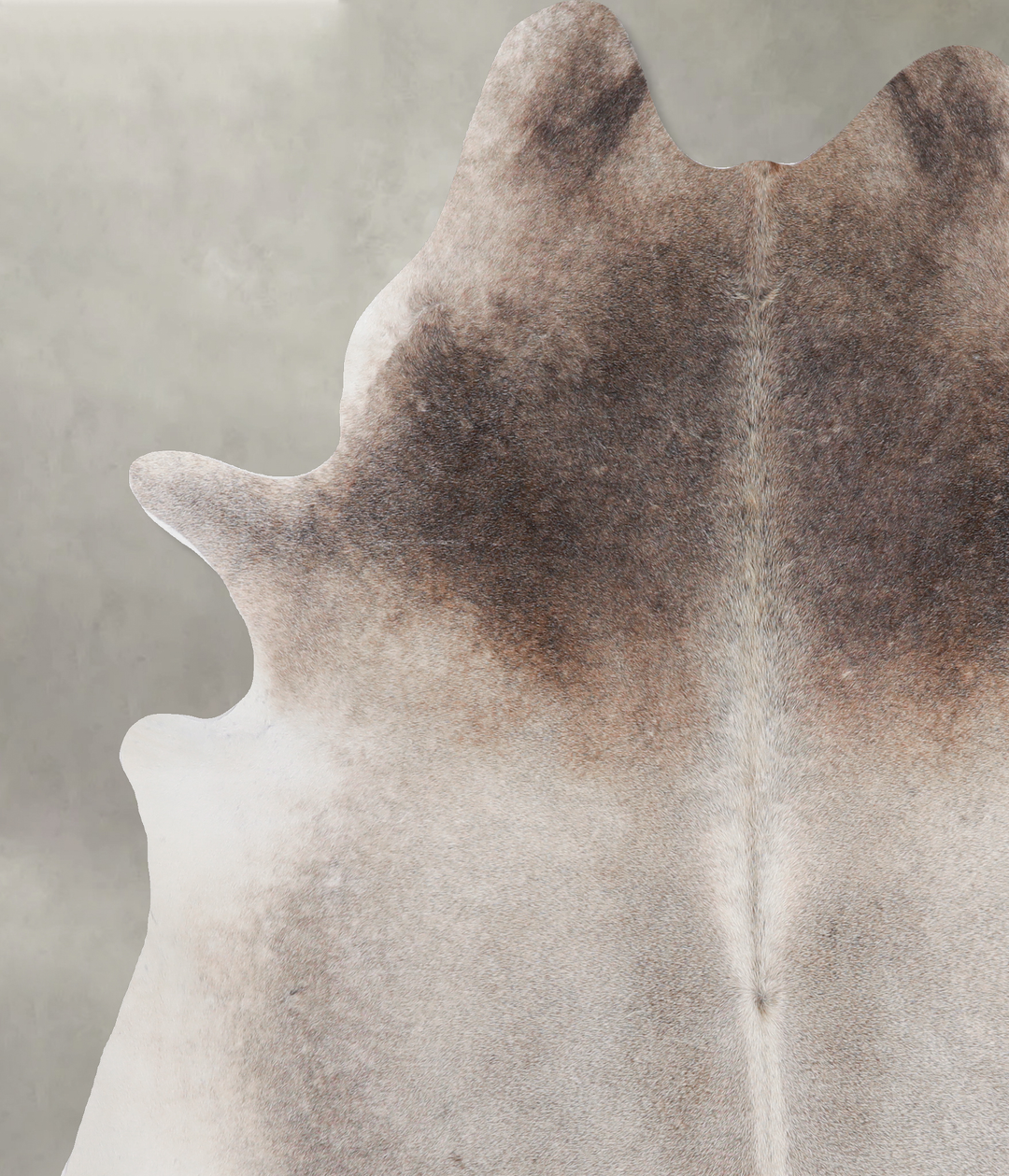 Grey with Beige X-Large Brazilian Cowhide Rug 6'11"H x 6'5"W #A4542 by