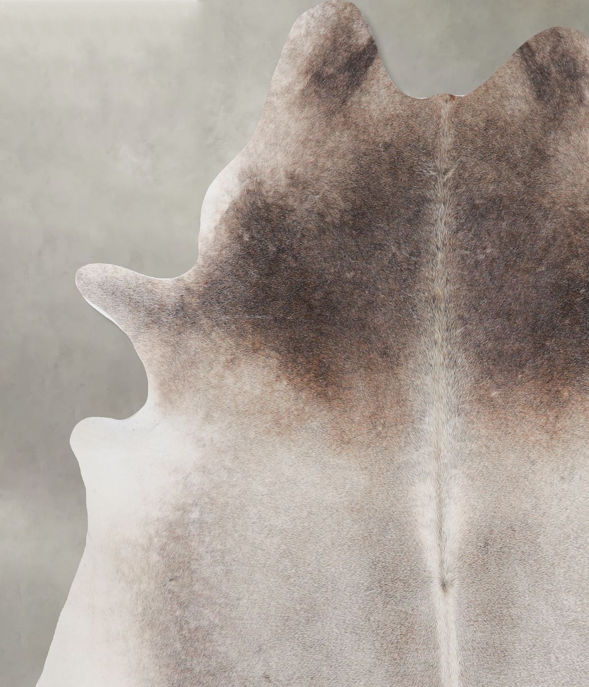 Grey with Beige X-Large Brazilian Cowhide Rug 6'11"H x 6'5"W #A4542 by Hudson Hides