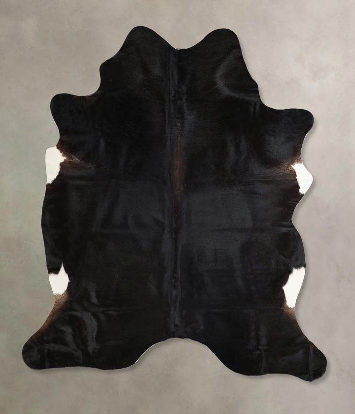 Solid Black X-Large Brazilian Cowhide Rug 7'0"H x 5'11"W #A45422 by Hudson Hides