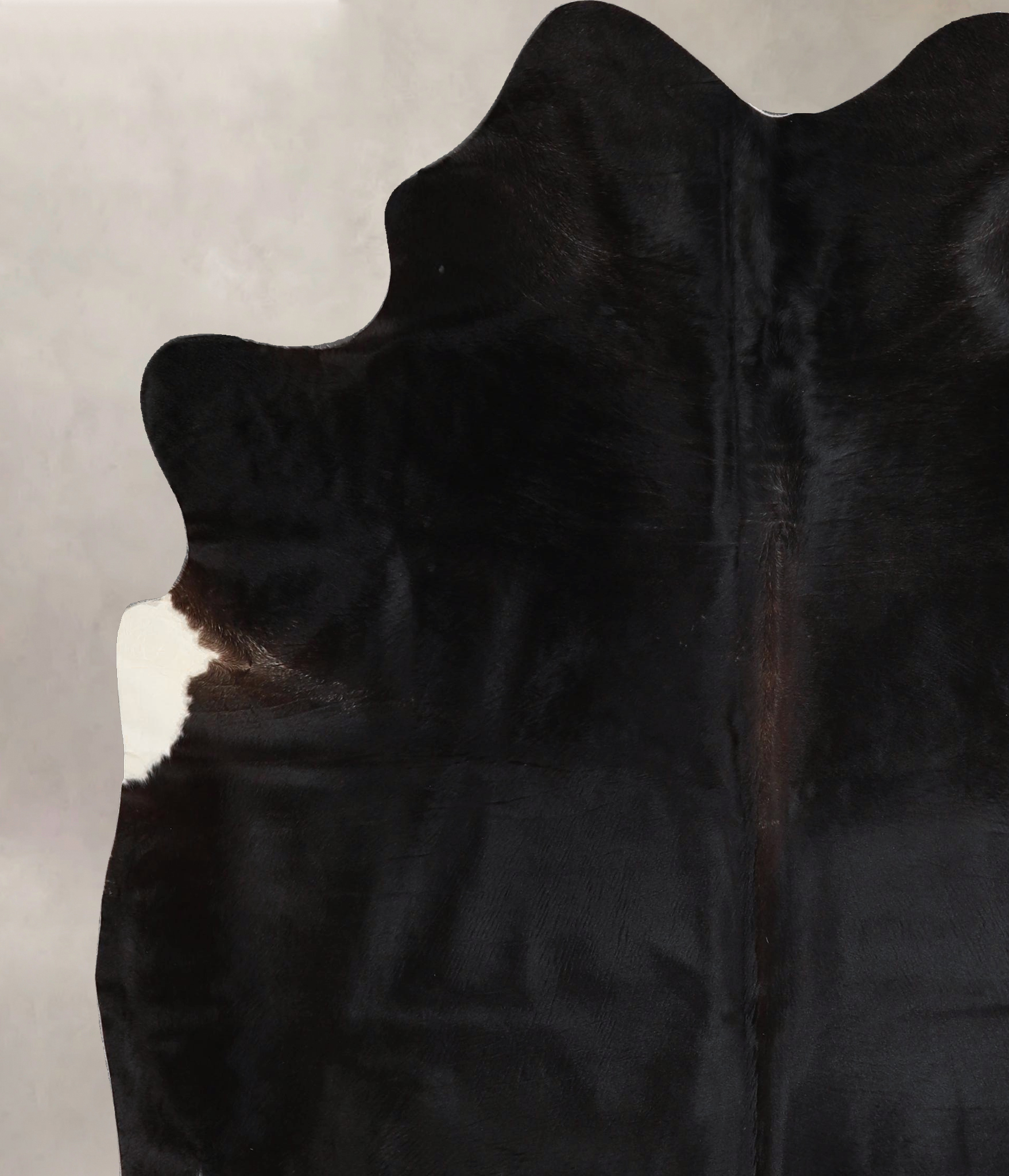 Solid Black Cowhide Rug #A45422