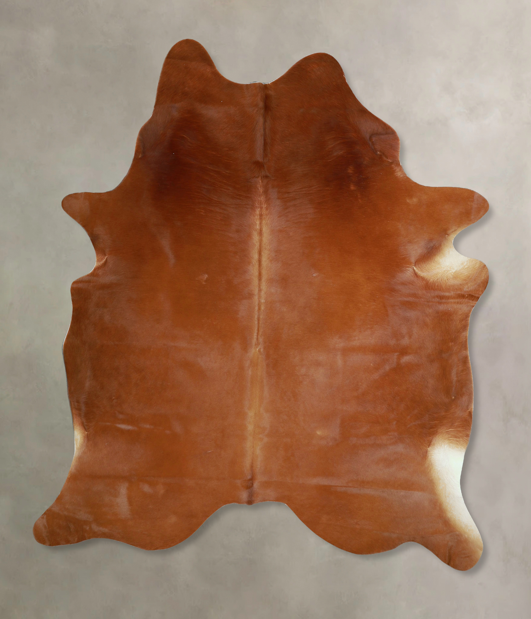 Solid Brown Cowhide Rug #A45429