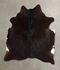 Solid Black Large Brazilian Cowhide Rug 6'10