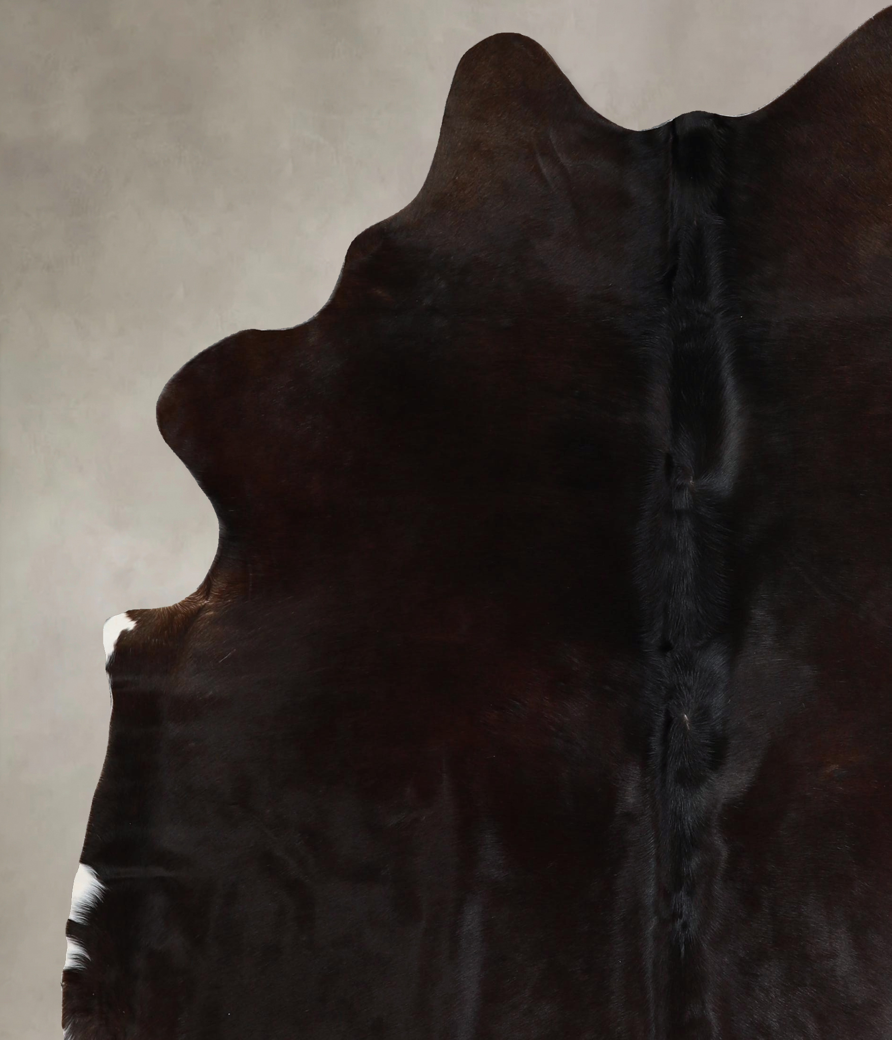 Solid Black Cowhide Rug #A45433