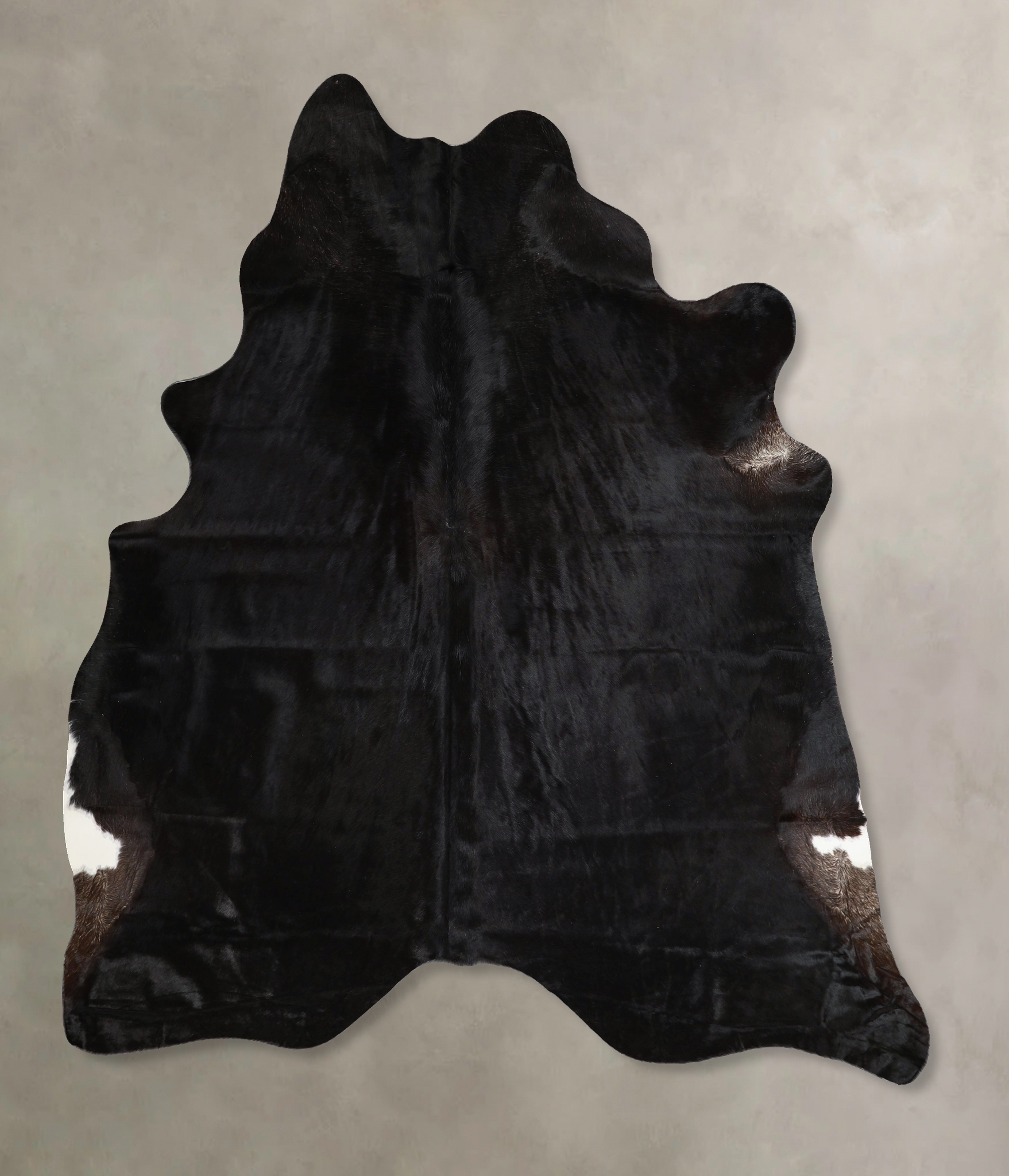 Solid Black Cowhide Rug #A45434