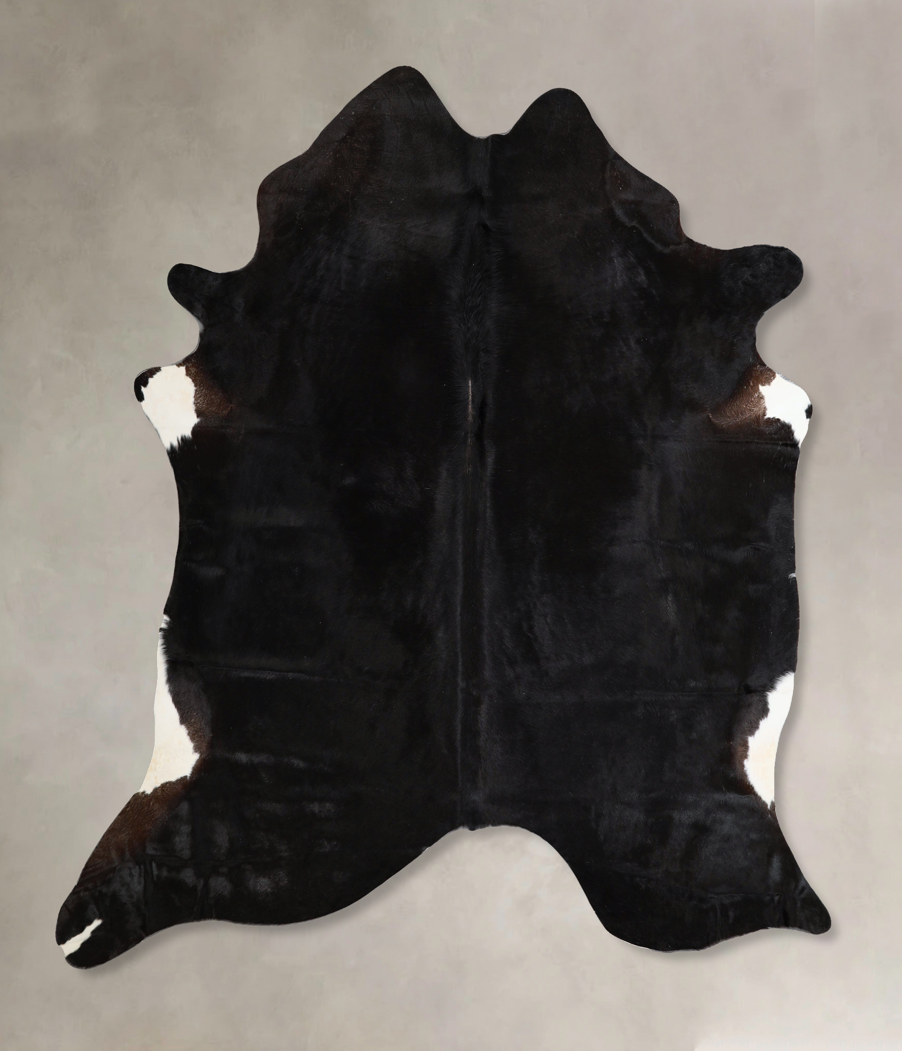 Solid Black Cowhide Rug #A45435