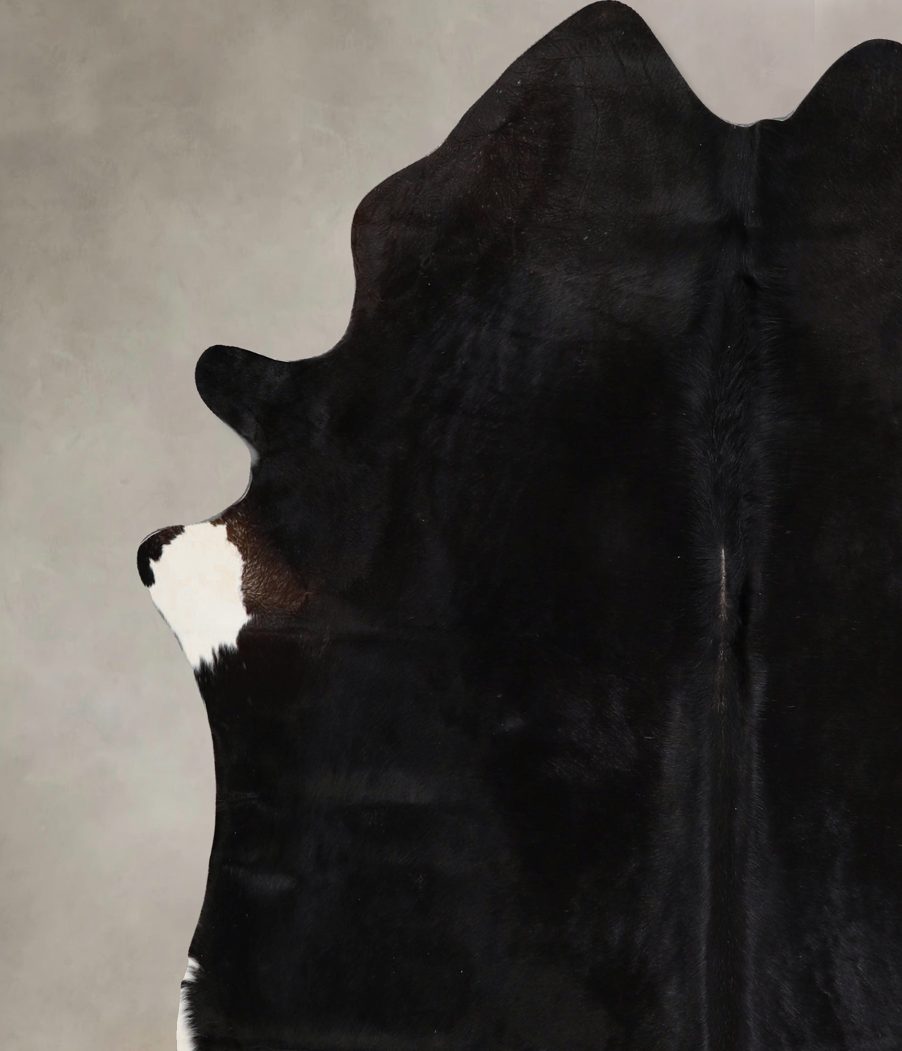 Solid Black Cowhide Rug #A45435
