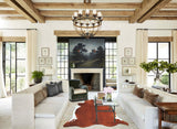 Brown and White Regular X-Large Brazilian Cowhide Rug 7'2"H x 6'0"W #A45440 by Hudson Hides