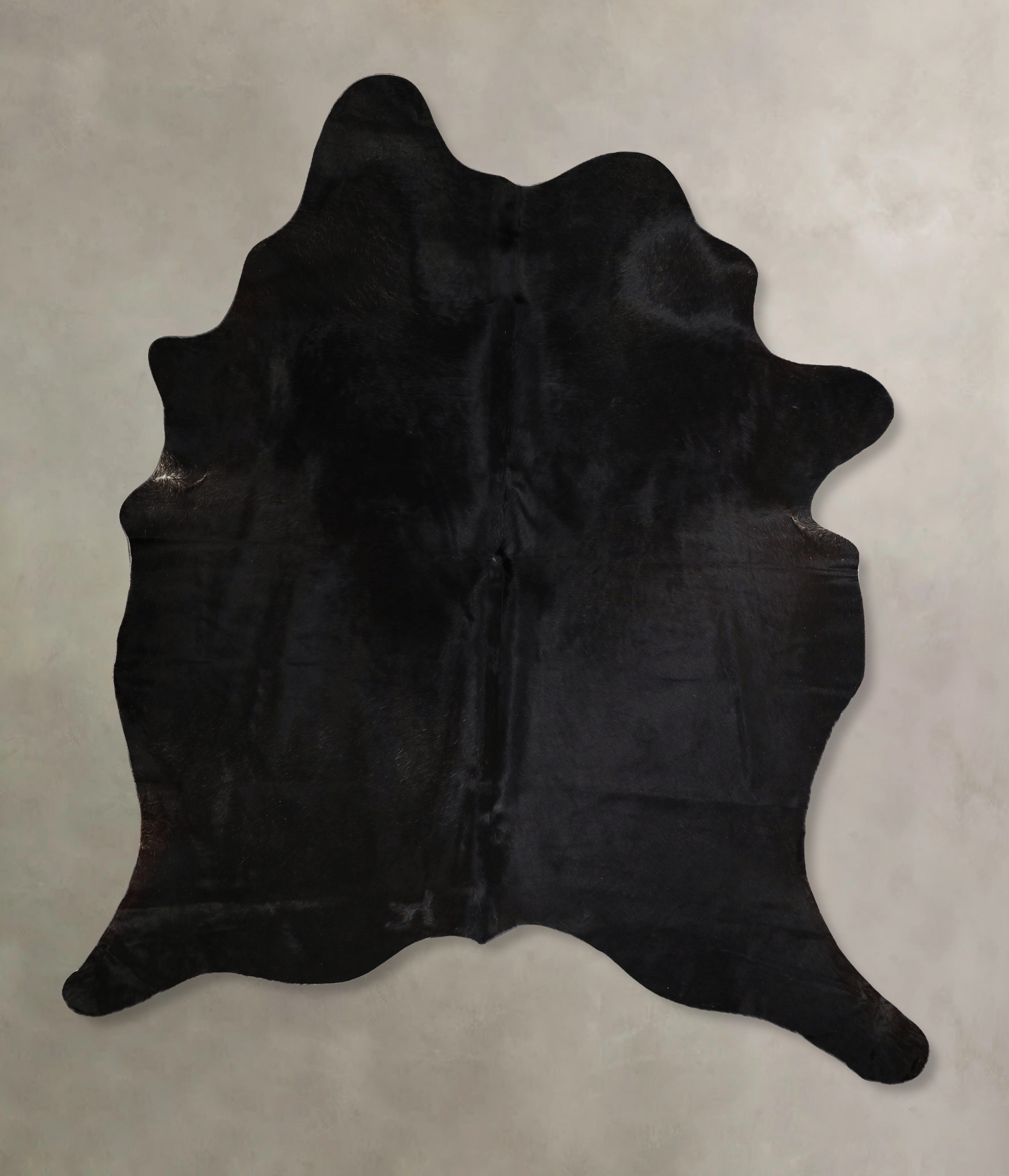 Solid Black Cowhide Rug #A45442
