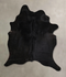 Solid Black X-Large Brazilian Cowhide Rug 7'11