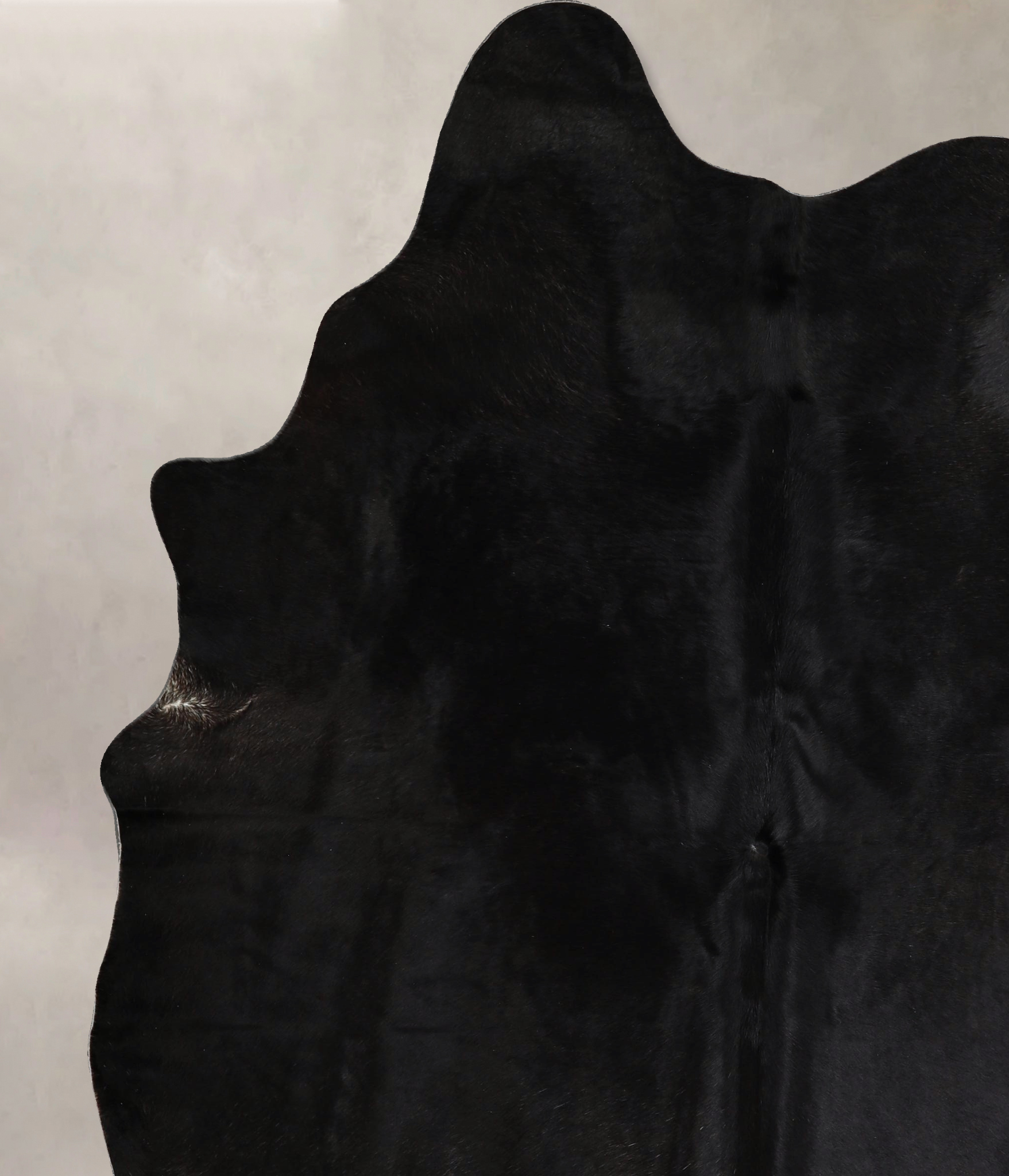 Solid Black Cowhide Rug #A45442