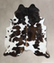 Chocolate and White X-Large Brazilian Cowhide Rug 7'2