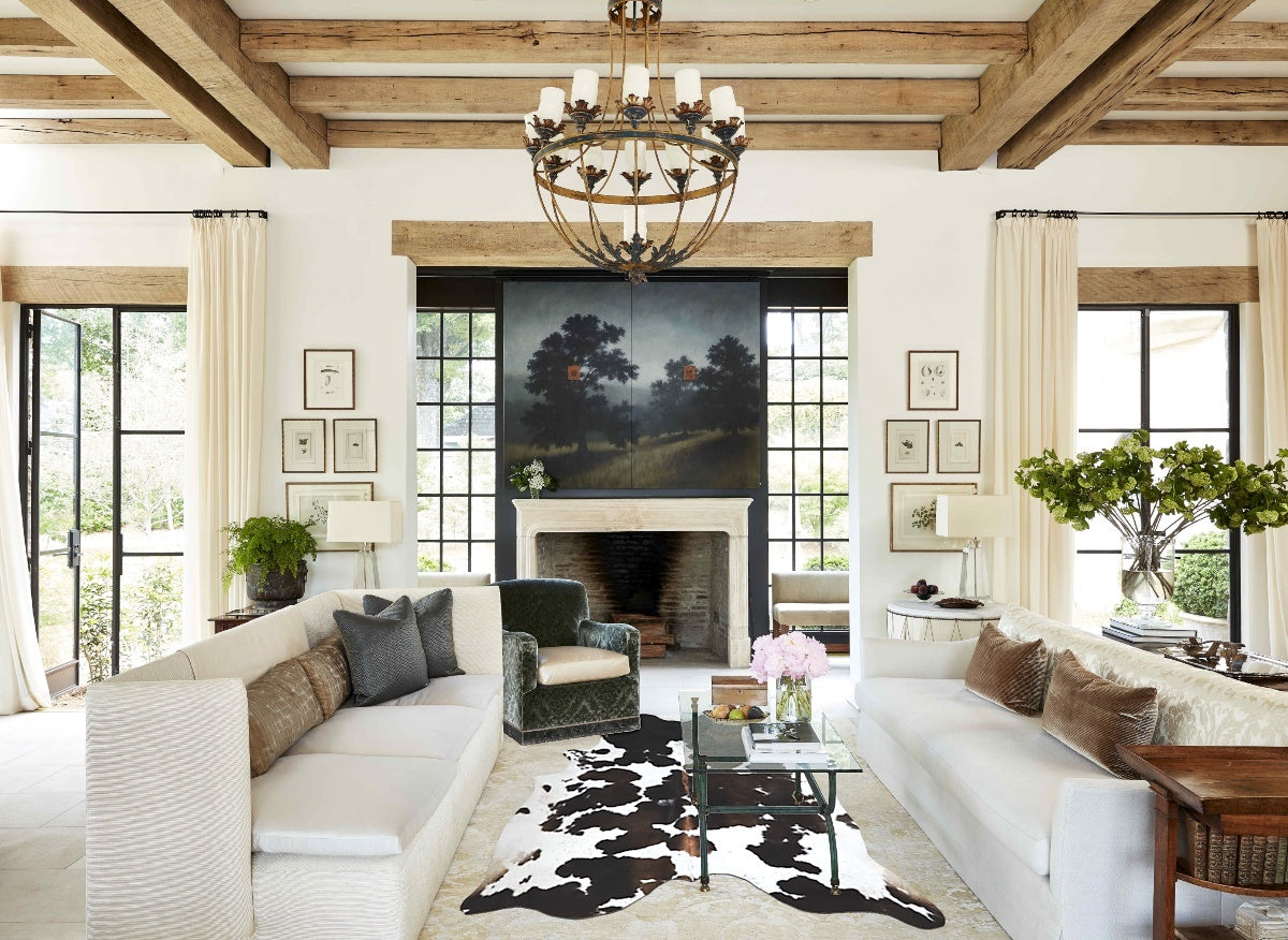 Chocolate and White Cowhide Rug #A45449