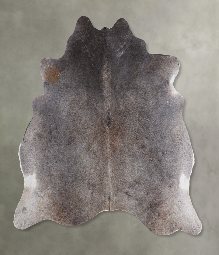 Grey with Beige Large Brazilian Cowhide Rug 5'10"H x 6'5"W #A4545 by Hudson Hides