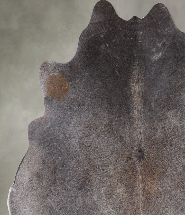 Grey with Beige Large Brazilian Cowhide Rug 5'10"H x 6'5"W #A4545 by Hudson Hides