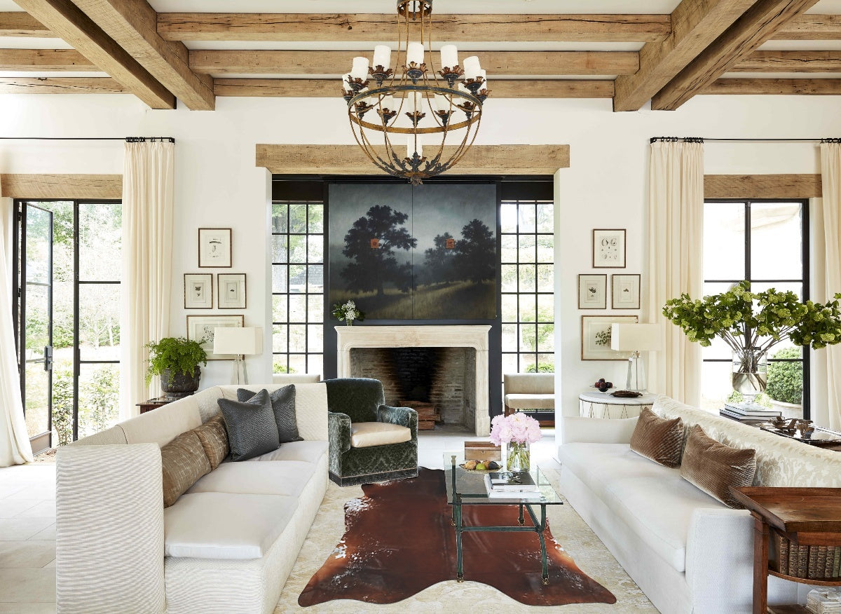 Salt and Pepper Brown Cowhide Rug #A45450