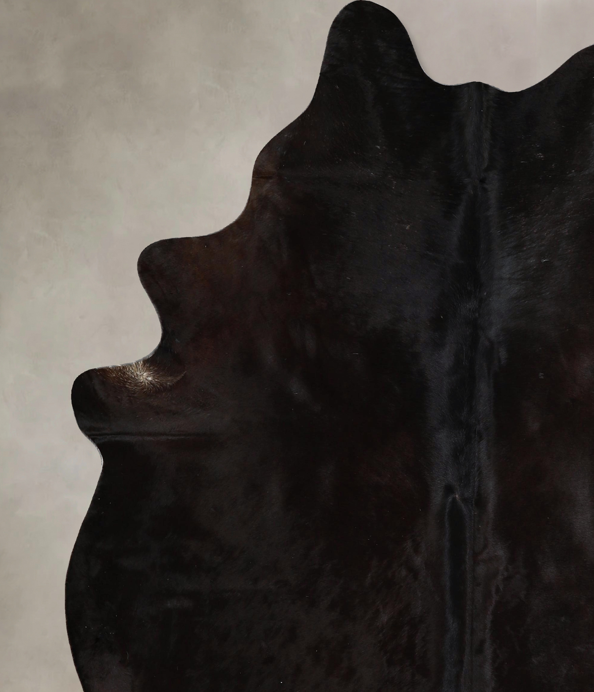 Solid Black X-Large Brazilian Cowhide Rug 6'11"H x 6'2"W #A45451 by Hudson Hides