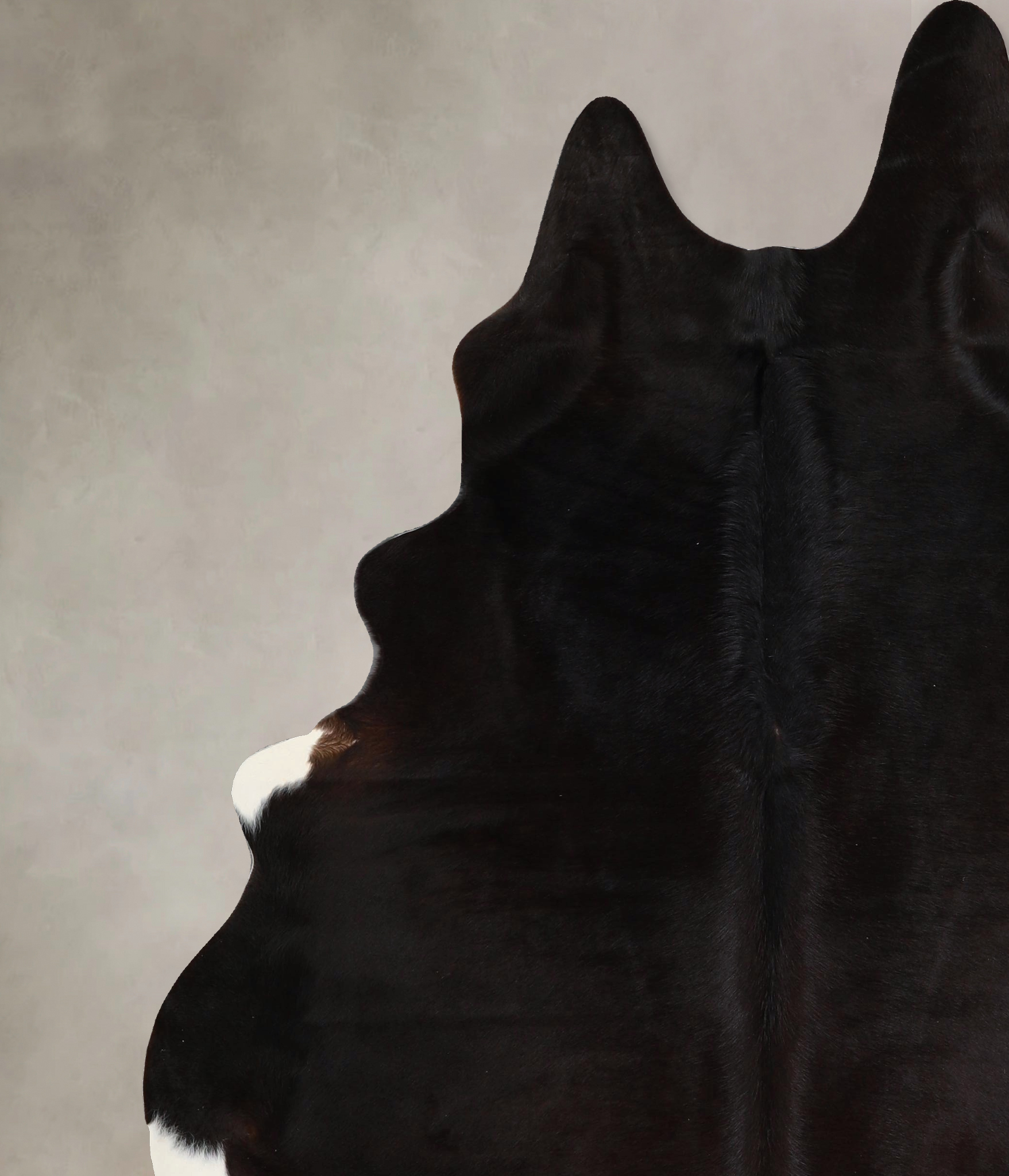Solid Black Cowhide Rug #A45452