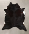 Solid Black X-Large Brazilian Cowhide Rug 7'4