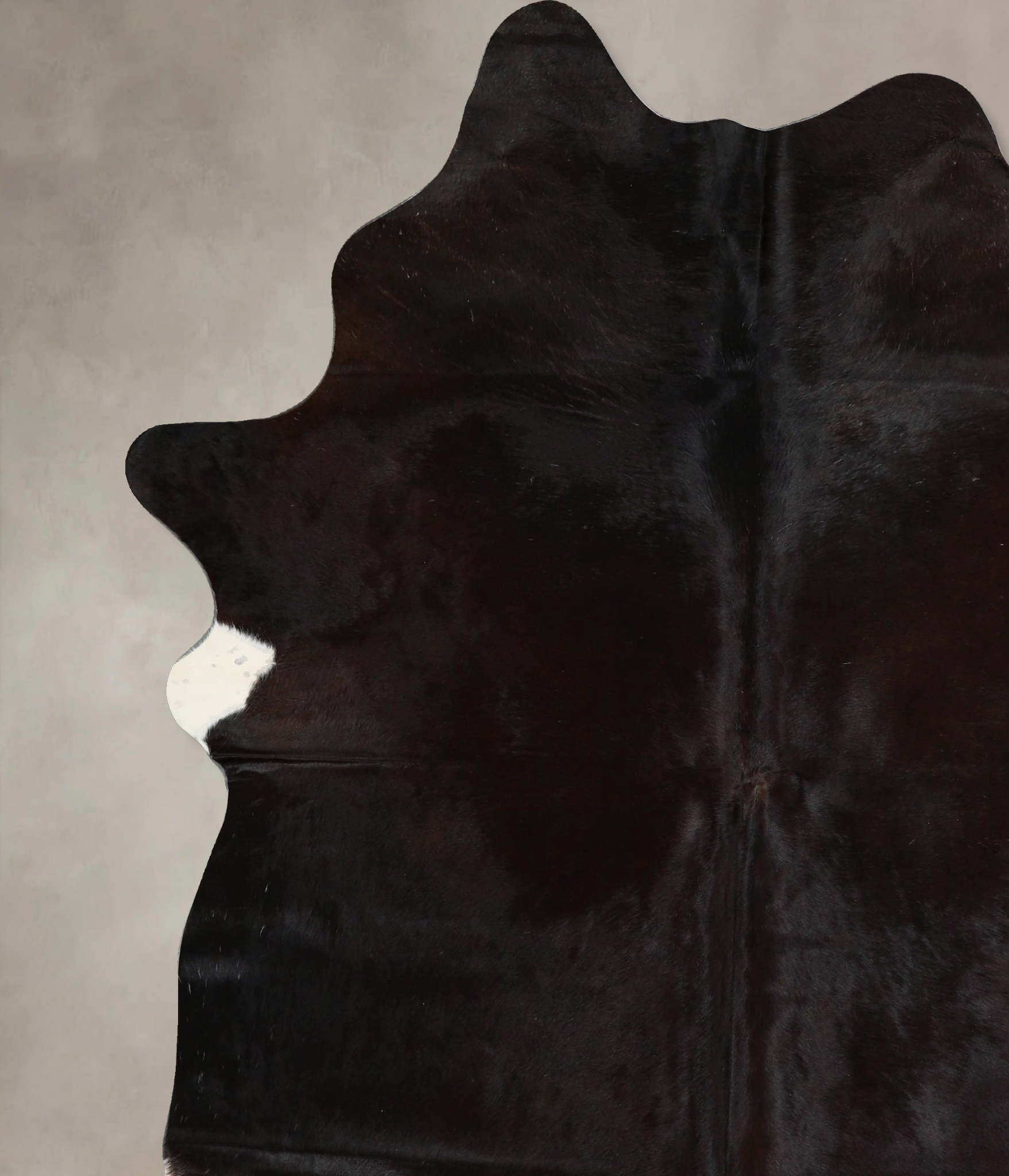 Solid Black Cowhide Rug #A45455