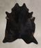 Solid Black X-Large Brazilian Cowhide Rug 6'11