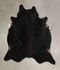 Solid Black X-Large Brazilian Cowhide Rug 6'10