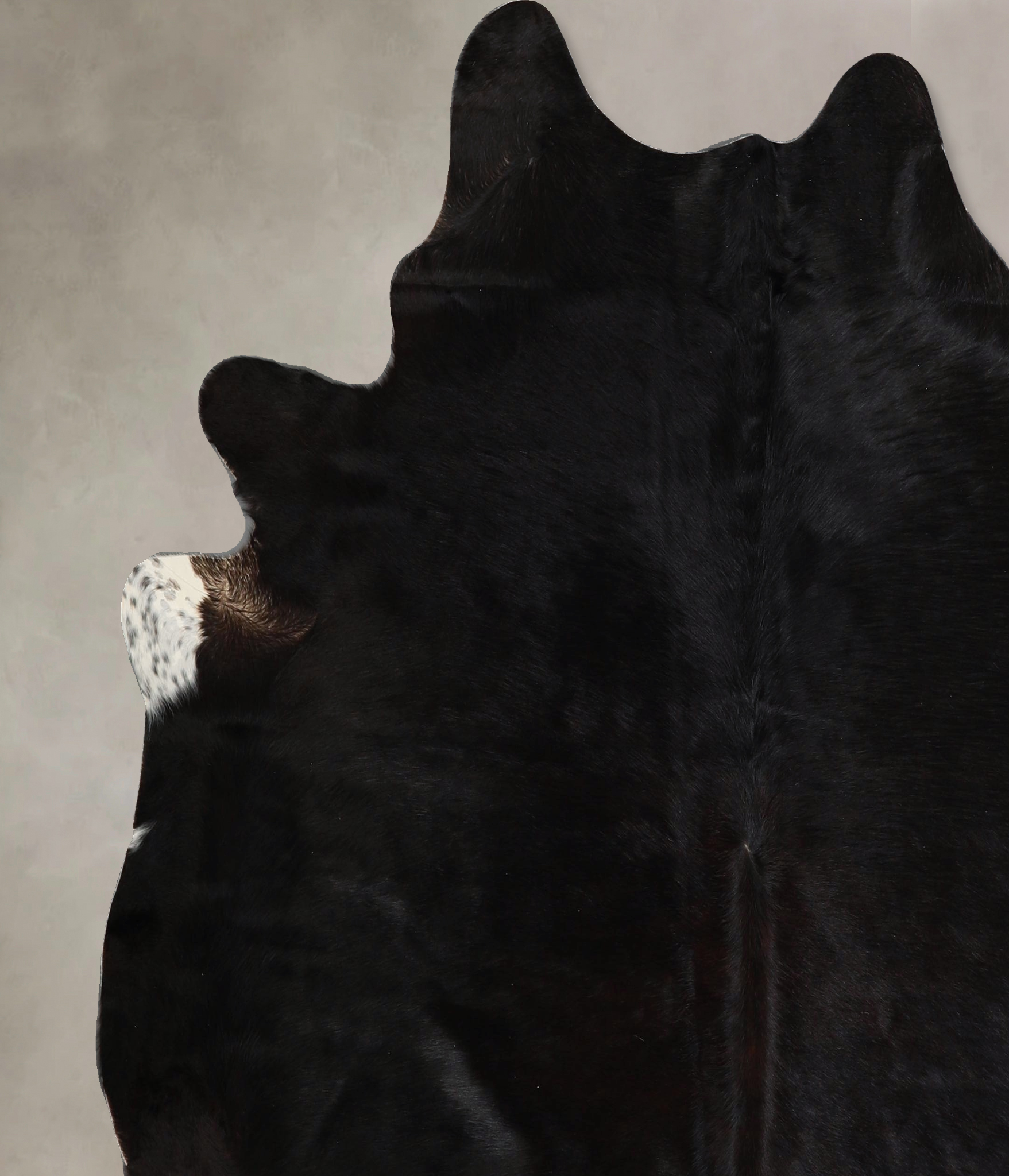 Solid Black Cowhide Rug #A45467