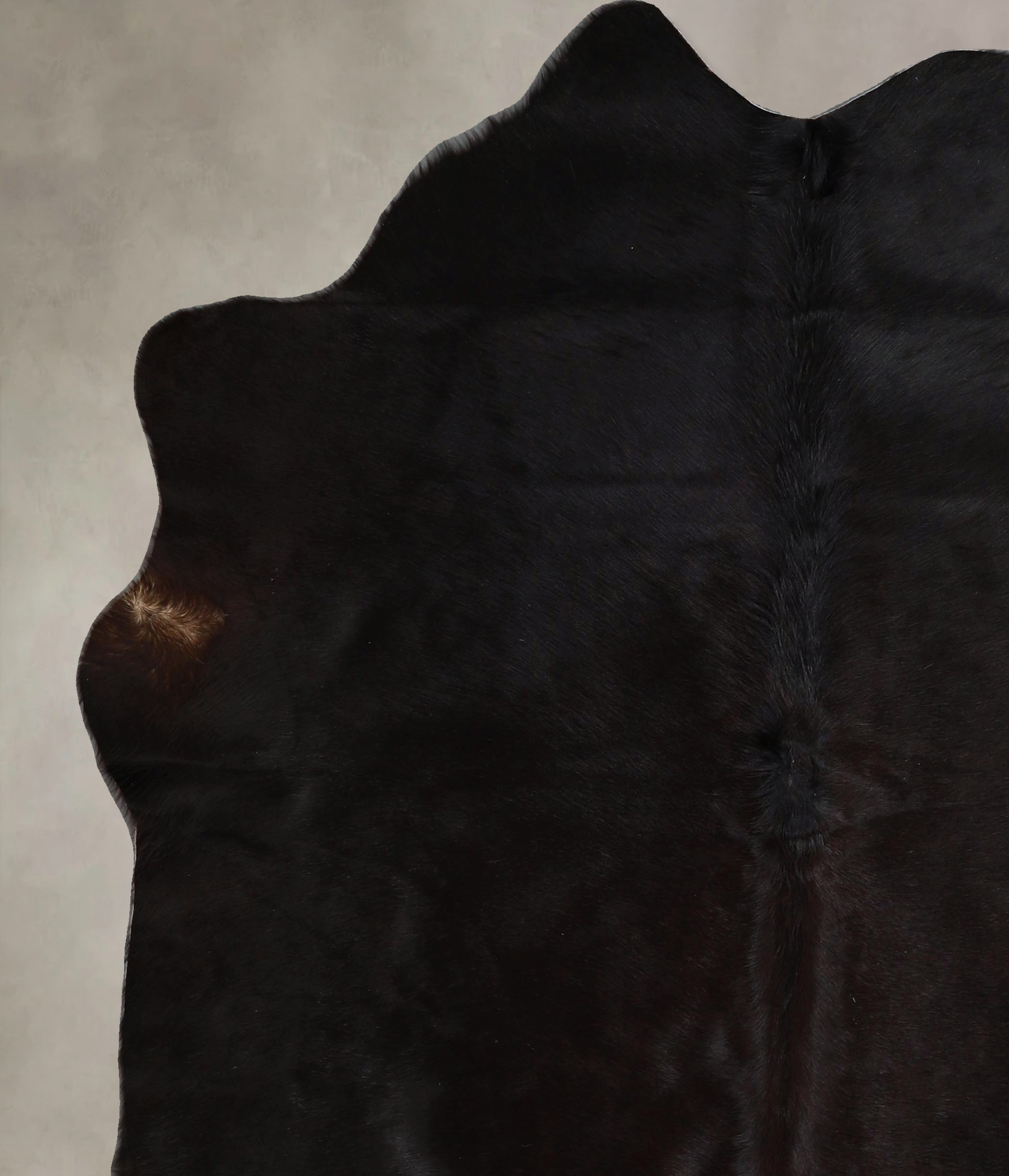 Solid Black Cowhide Rug #A45468