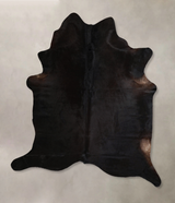 Solid Black X-Large Brazilian Cowhide Rug 7'4"H x 6'5"W #A45469 by Hudson Hides