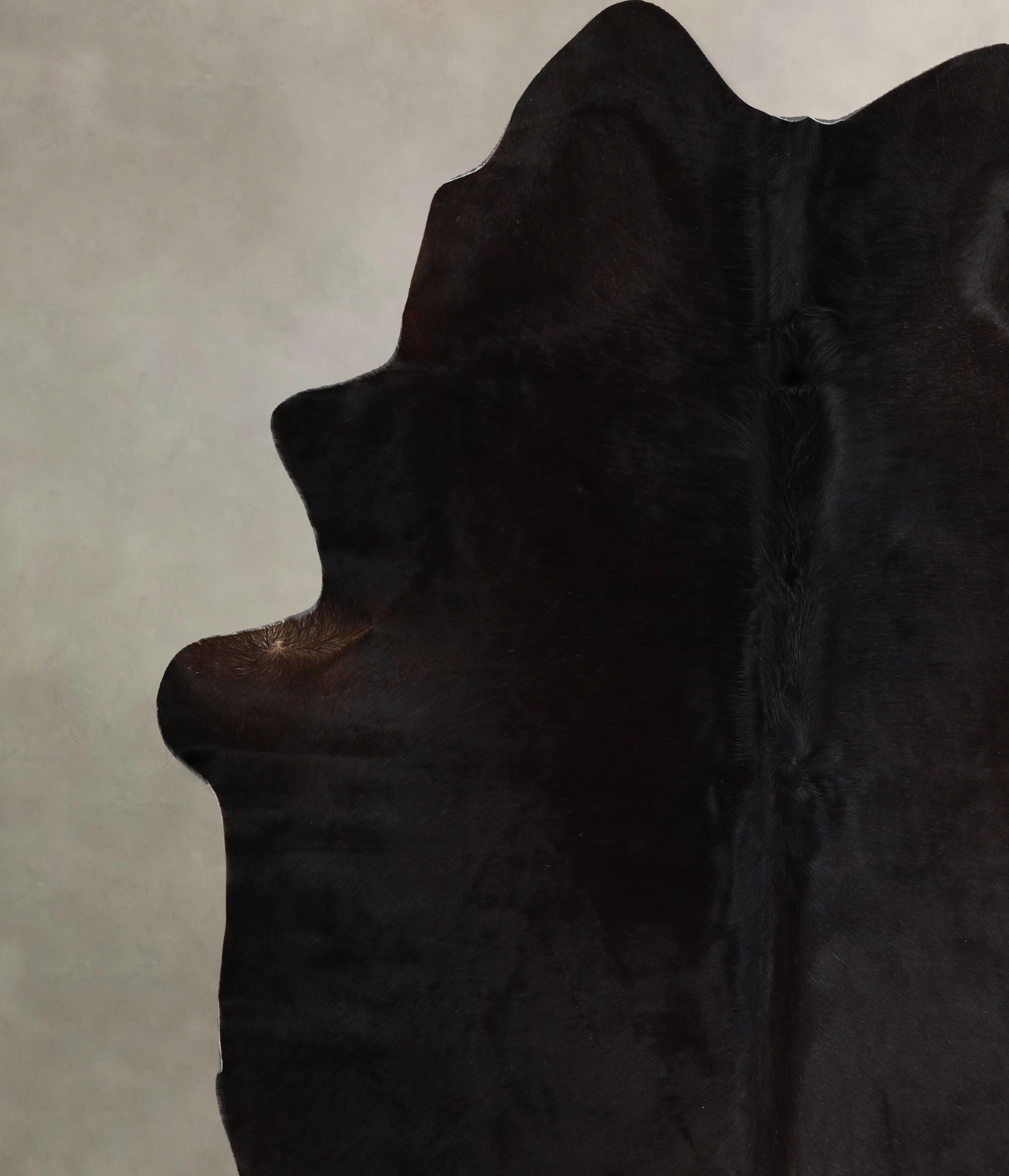 Solid Black Cowhide Rug #A45469